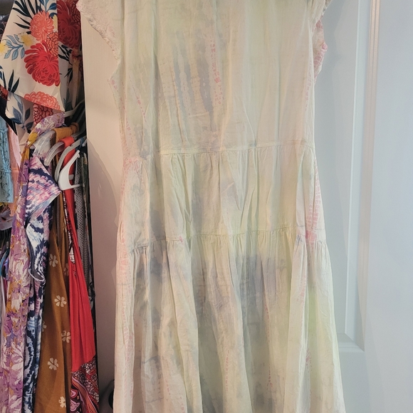 NWT LACAUSA by Anthropologie Tie-Dye Short Sleeve Dress - Picture 7 of 12